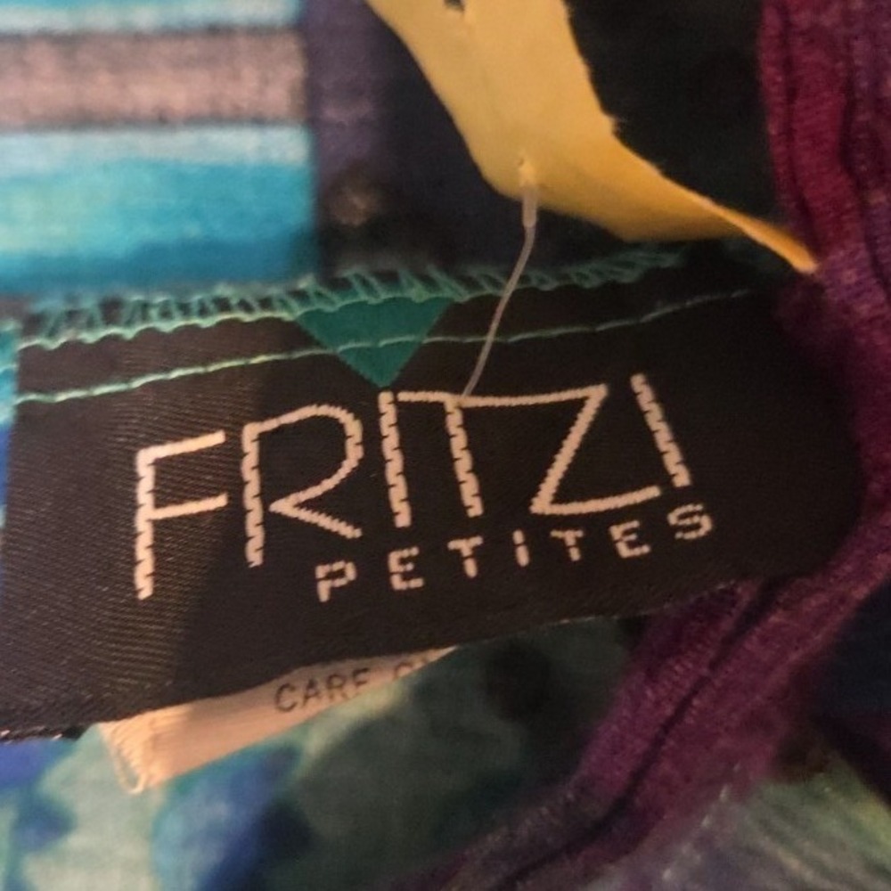 Fritzi Petites Patchwork Maxi Skirt, Woman's Petite Small, Teal Purple Boho, Vtg - Picture 5 of 7